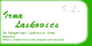 irma laskovics business card